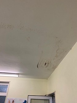 Water damaged ceiling